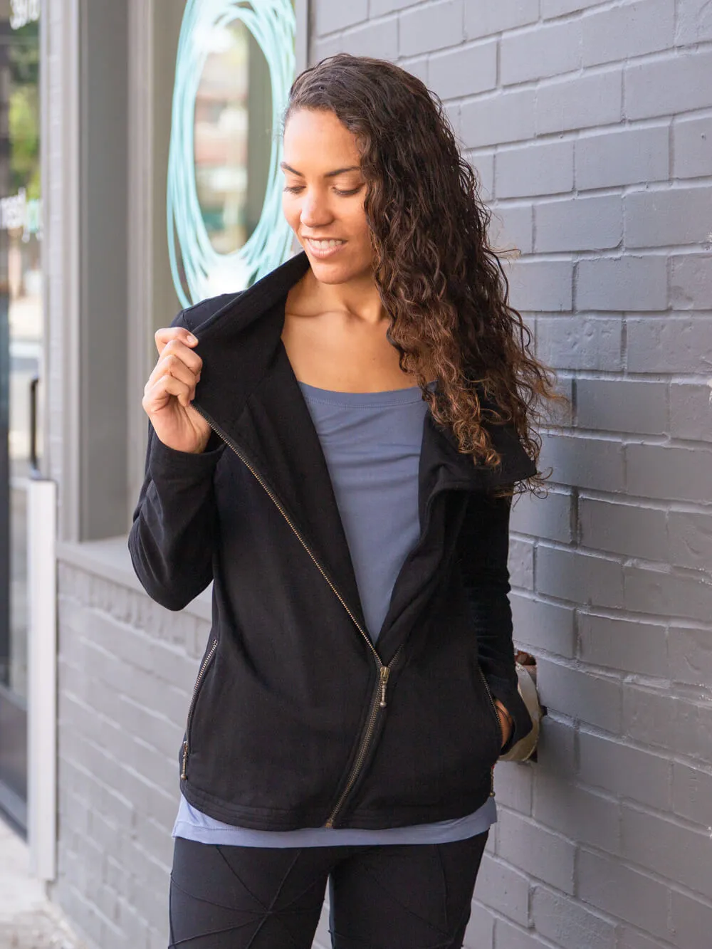 Bamboo Fleece Moto Jacket