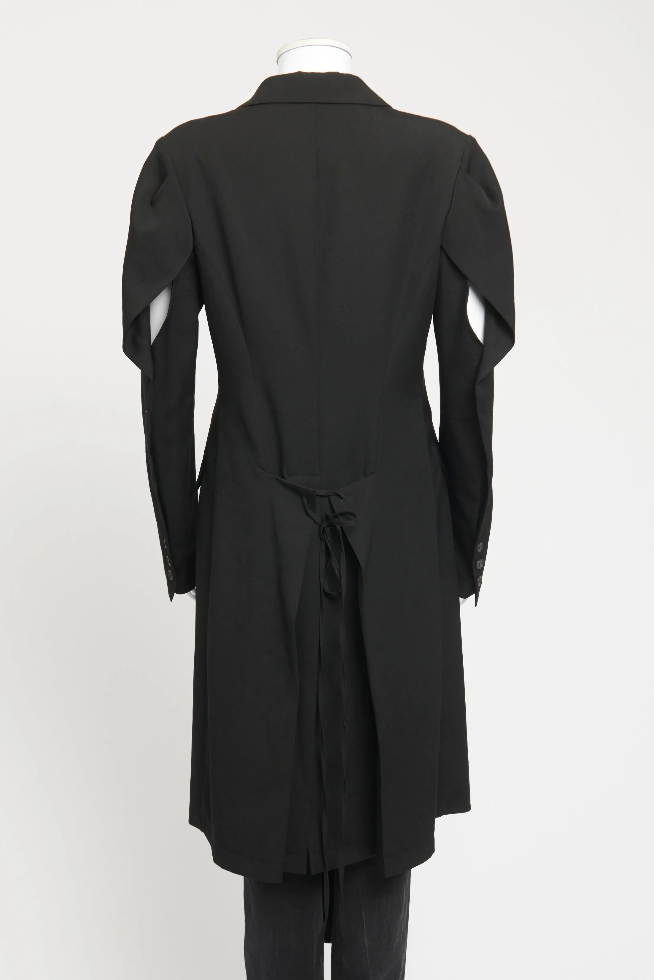 Black Wool Preowned Lightweight Coat