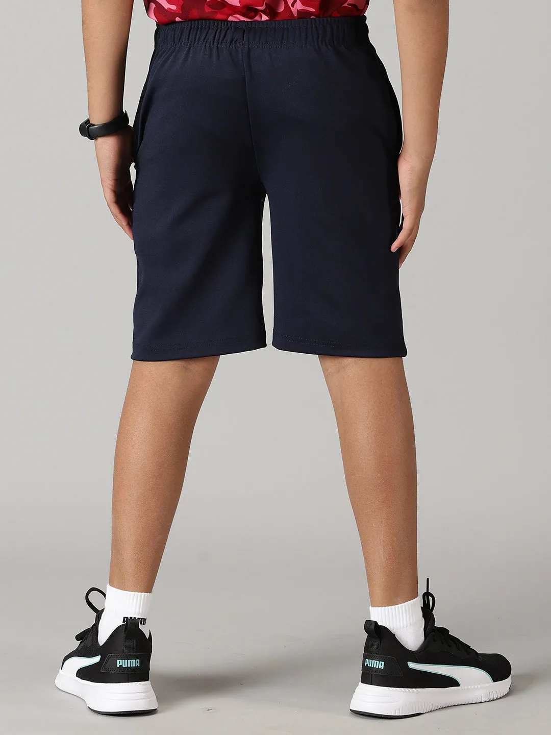 Boys Polyester Knit Basic Shorts