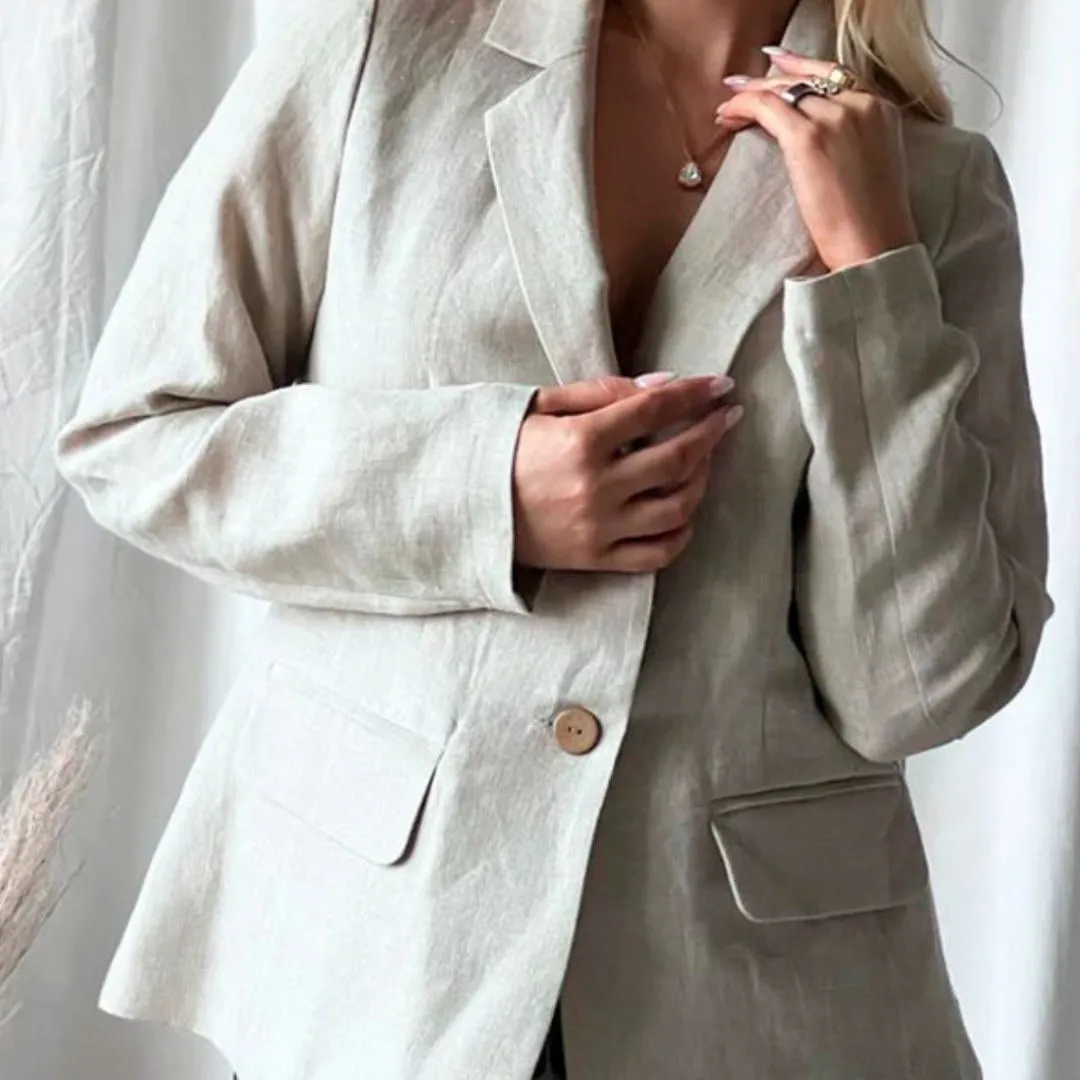 Bypias | Linen Blazer | Natural