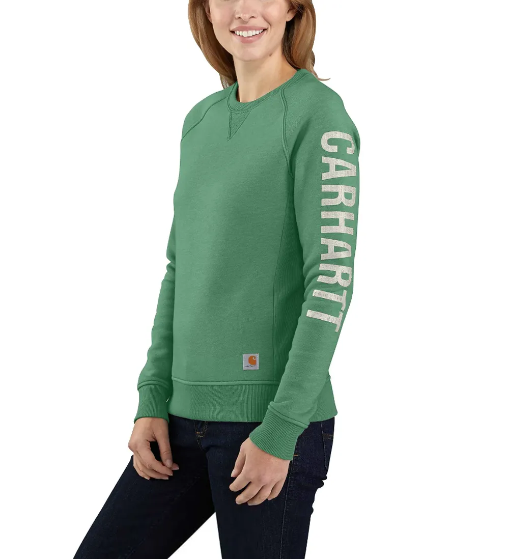 Carhartt 104410 Relaxed Fit Midweight Crew Neck Logo Sweatshirt Fleece