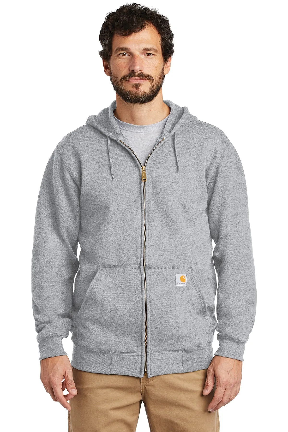 Carhartt Midweight Zip Up Hoodies, Heather Grey