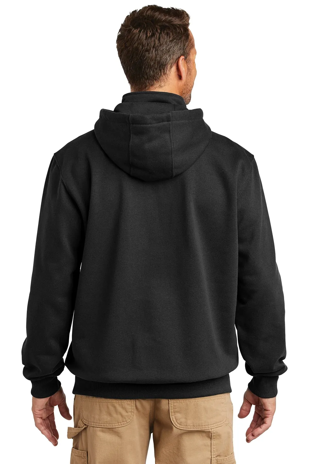 Carhartt Rain Defender Paxton Zip Custom Sweatshirts, Black