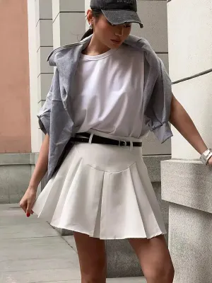 Casualcore Pleated Mini Skirt