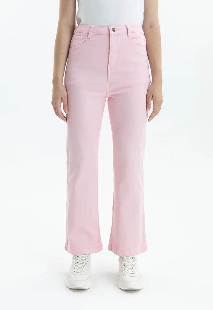 Choice Denim High Waist Trouser Pink