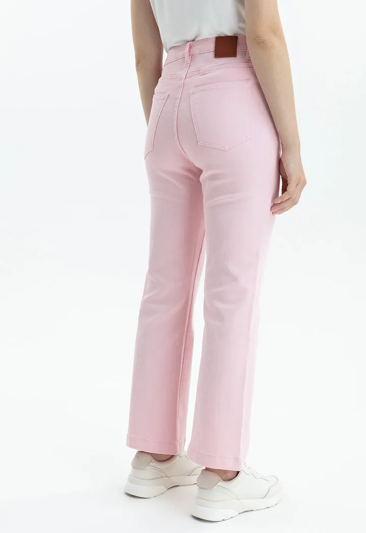 Choice Denim High Waist Trouser Pink