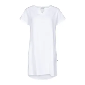 Columbine Cotton Linen Tunic Dress - White