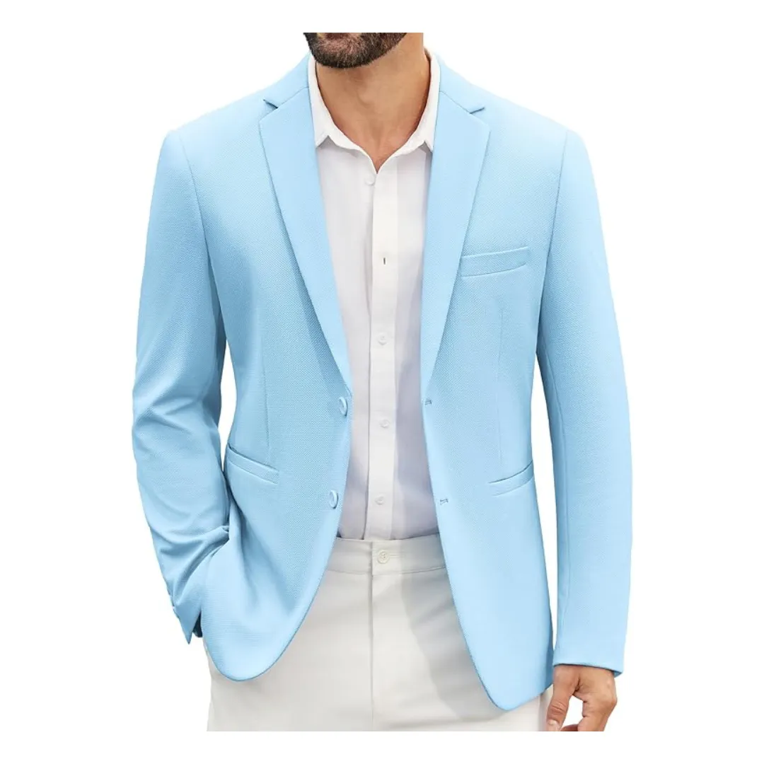 Coofandy Men's Notched Lapel Two Buttons Lightweight Sport Coats