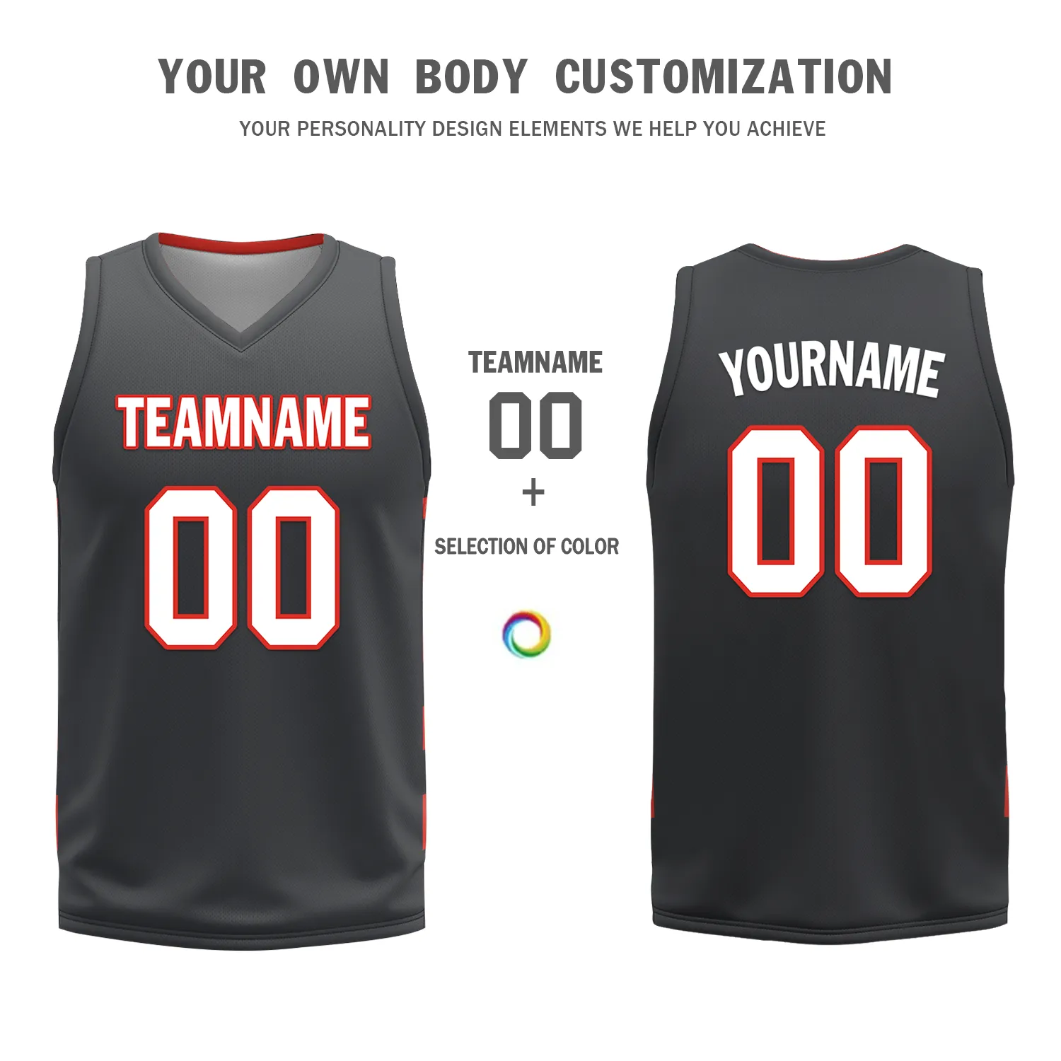 Custom Red Black Classic Style Reversible Basketball Uniform Personalized COOLMAX BBJR-D017038