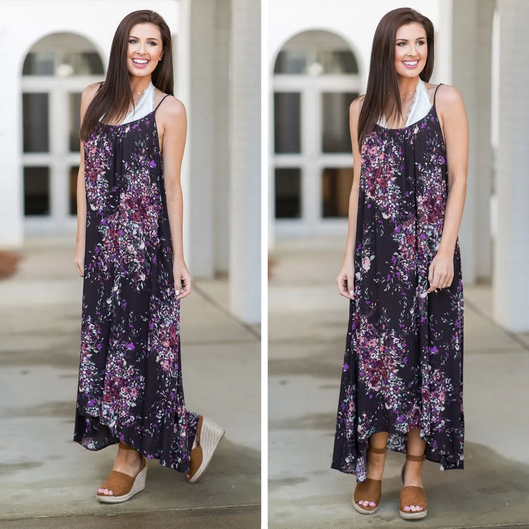 Dressed To Thrill Maxi Dress, Purple