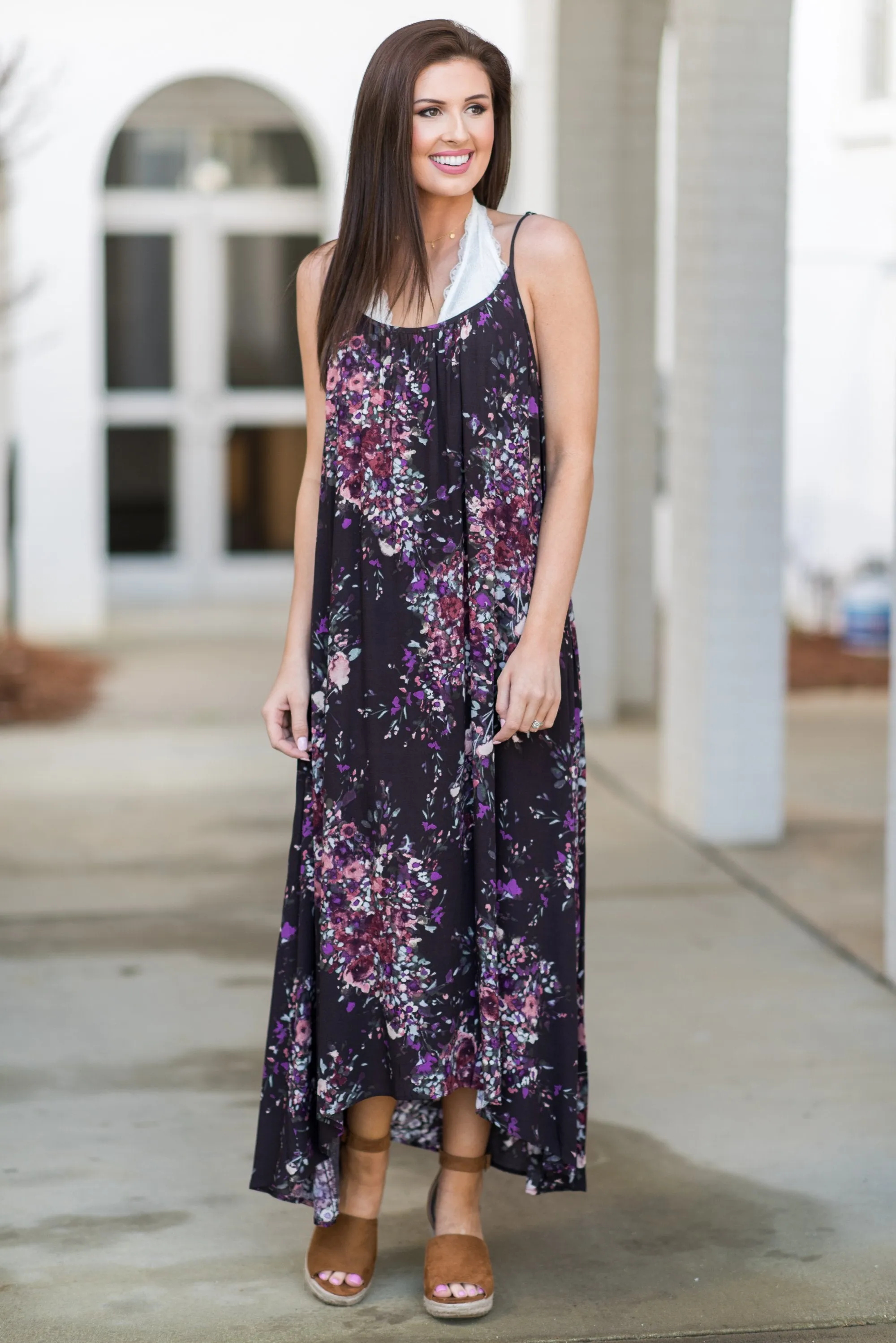 Dressed To Thrill Maxi Dress, Purple