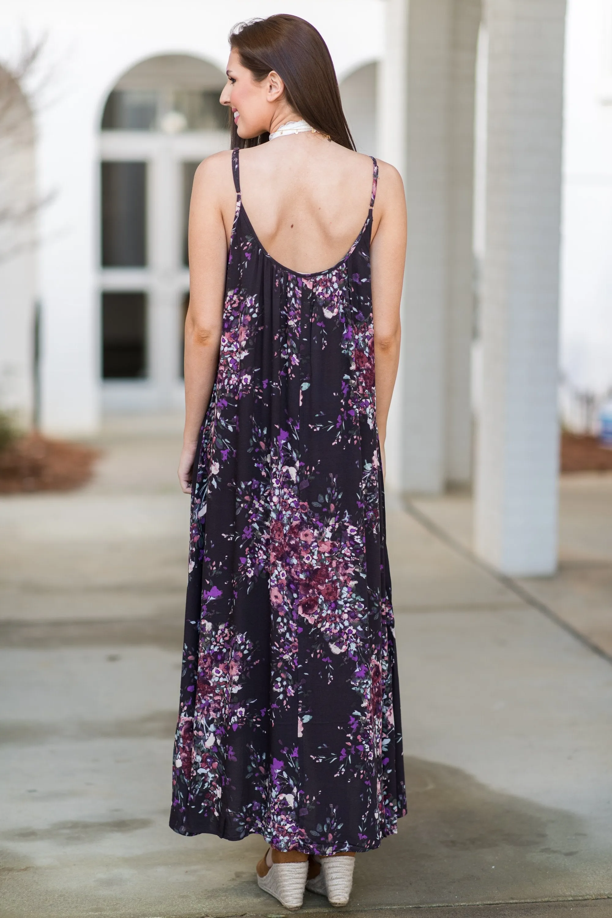 Dressed To Thrill Maxi Dress, Purple