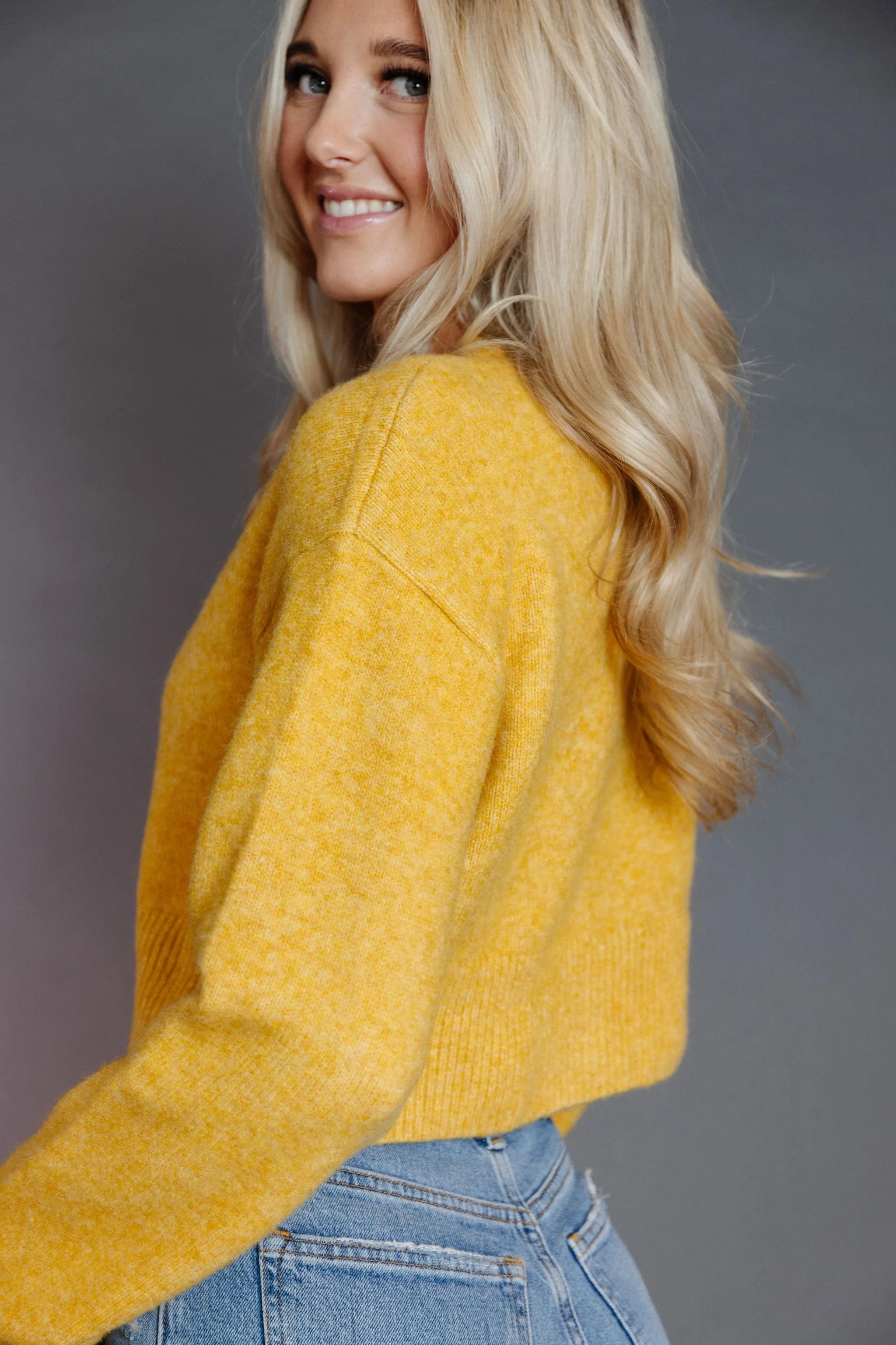 Halton Cardigan in Mustard