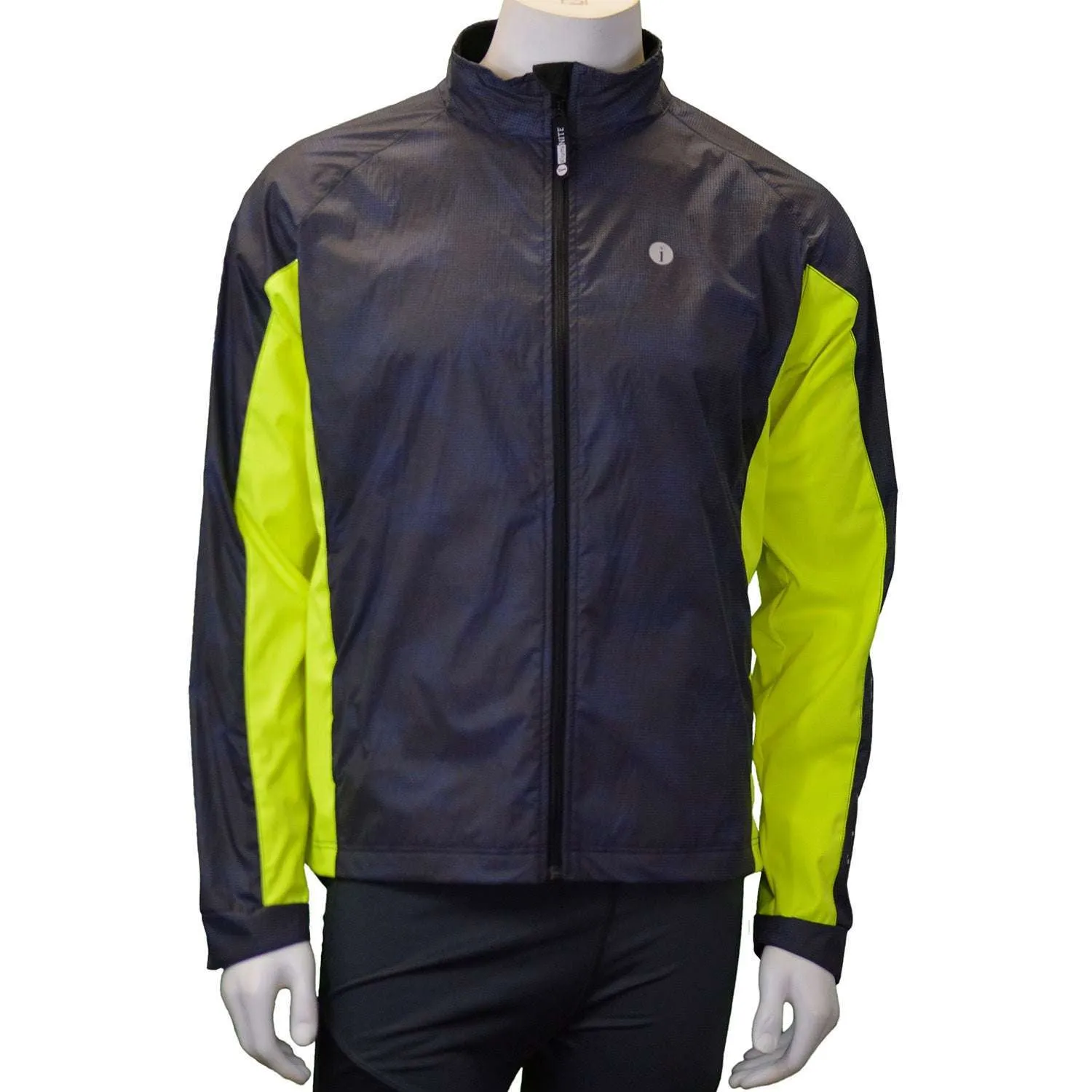 Hartford II Reflective Men's Jacket in Black/Flo Lime