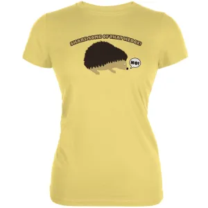 Hedge Hogger Yellow Juniors Soft T-Shirt