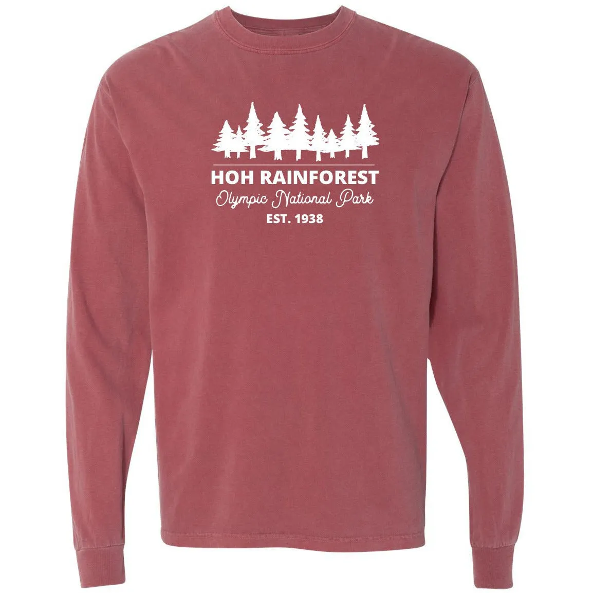 Hoh Rainforest Olympic National Park Comfort Colors Long Sleeve T Shirt