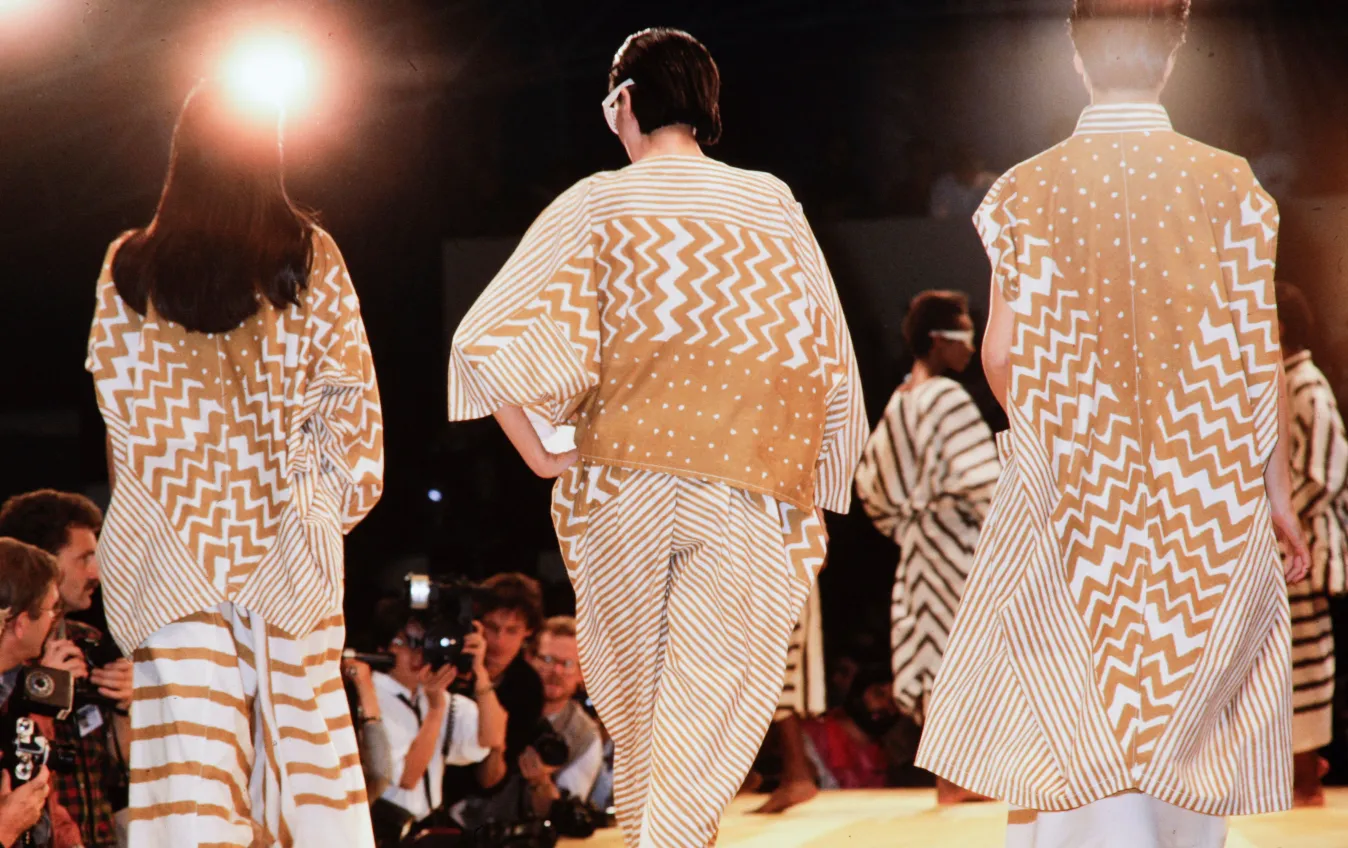 Issey Miyake Vintage SS 1985 Phenomenal Red and White Shibori Print Dress