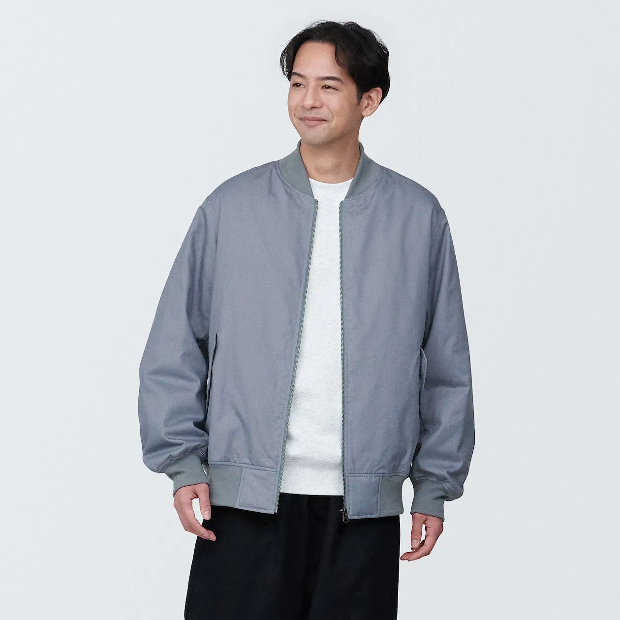 Kapok Blend Padded Bomber Jacket