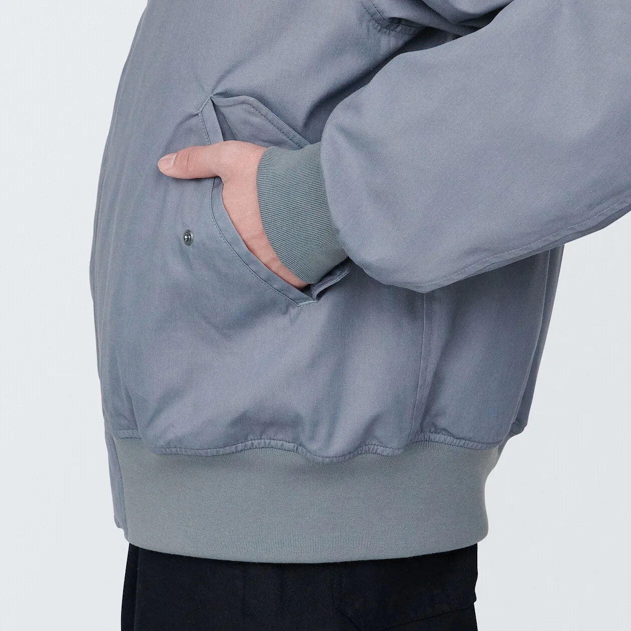 Kapok Blend Padded Bomber Jacket