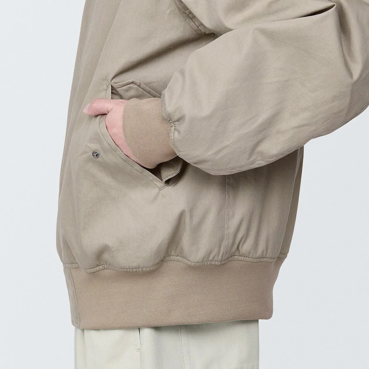 Kapok Blend Padded Bomber Jacket