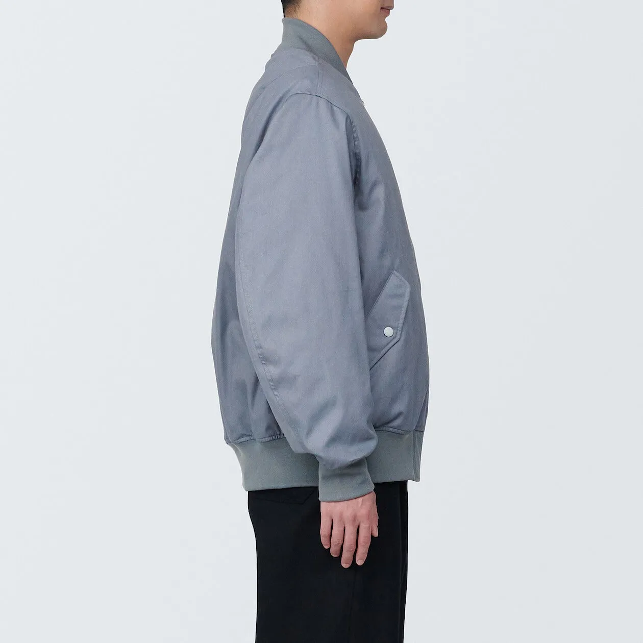 Kapok Blend Padded Bomber Jacket