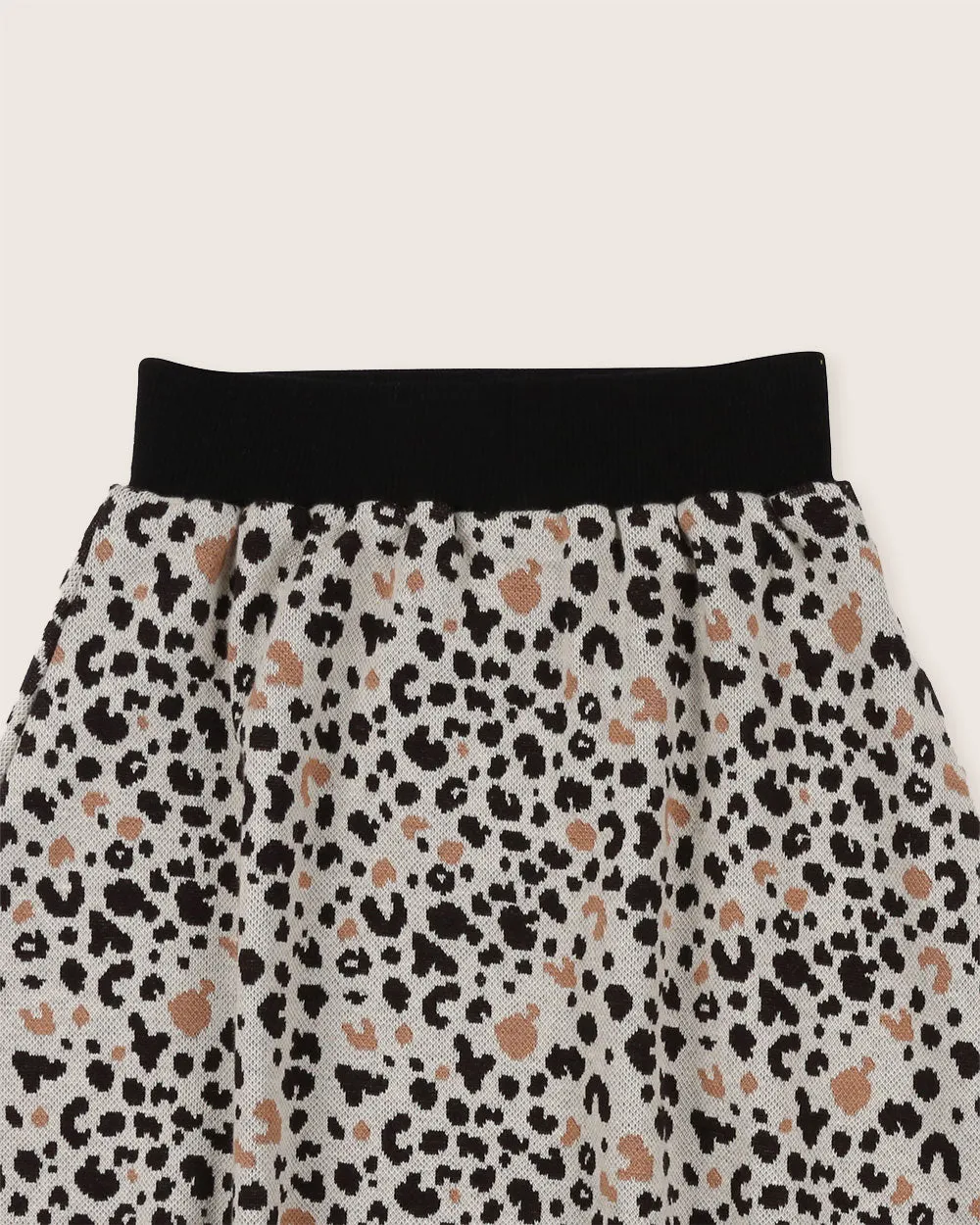 Leopard Animal Jacquard Midi Skirt