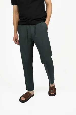 Linen Relaxed Waist Pant - Licorice