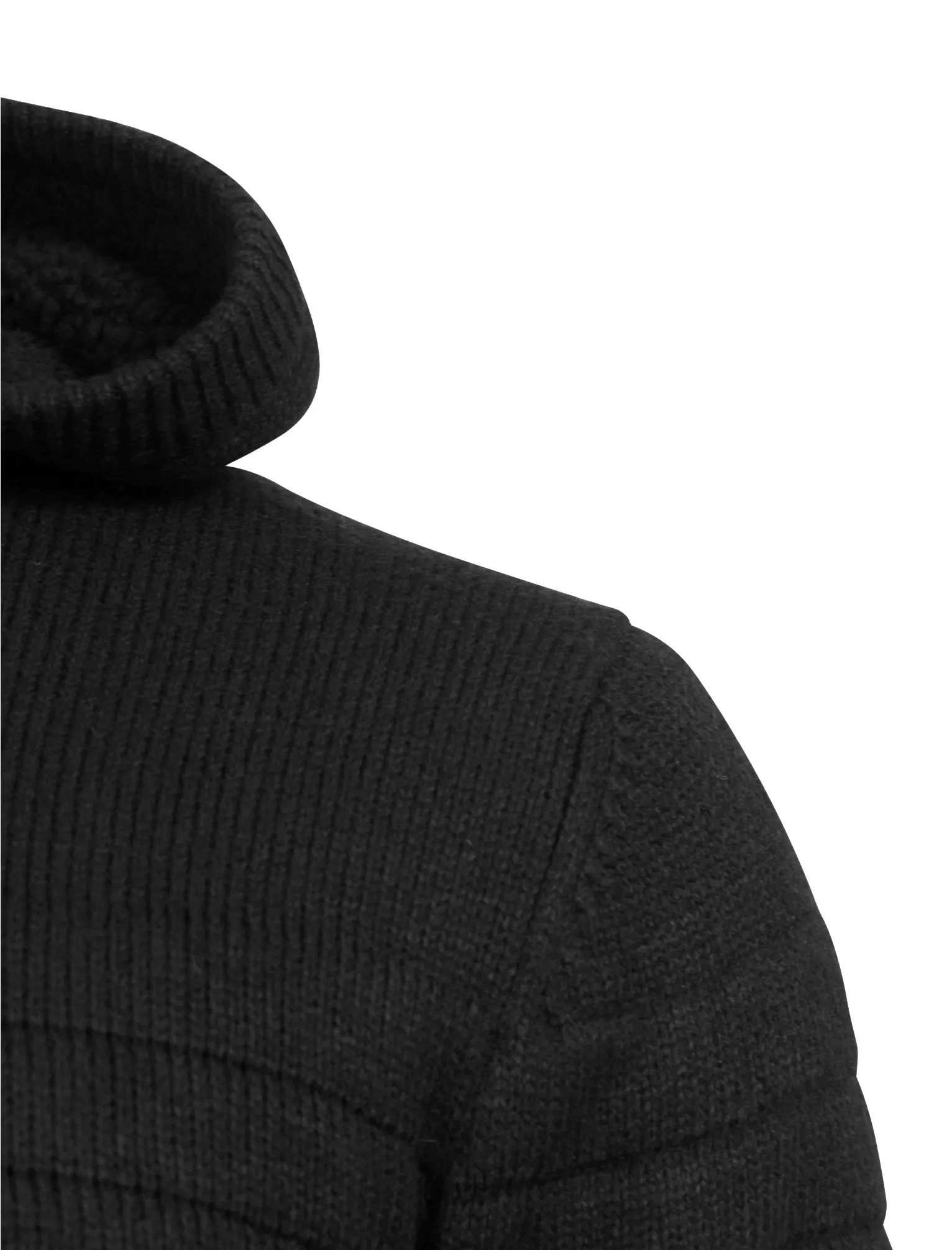 Macedonia Sherpa Lined Knitted Cardigan in Black - Dissident