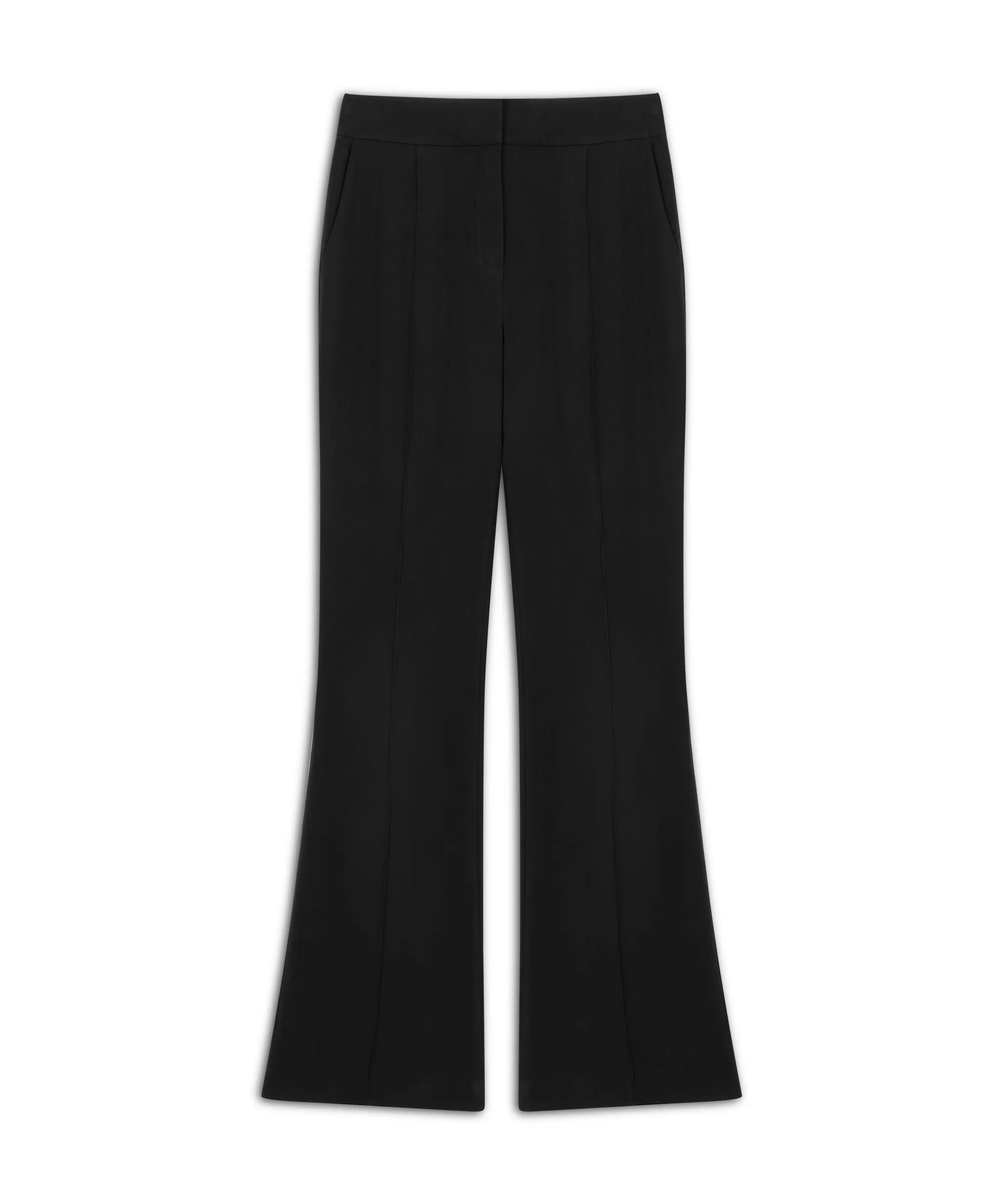 Machka Wide Leg Solid Trousers Black