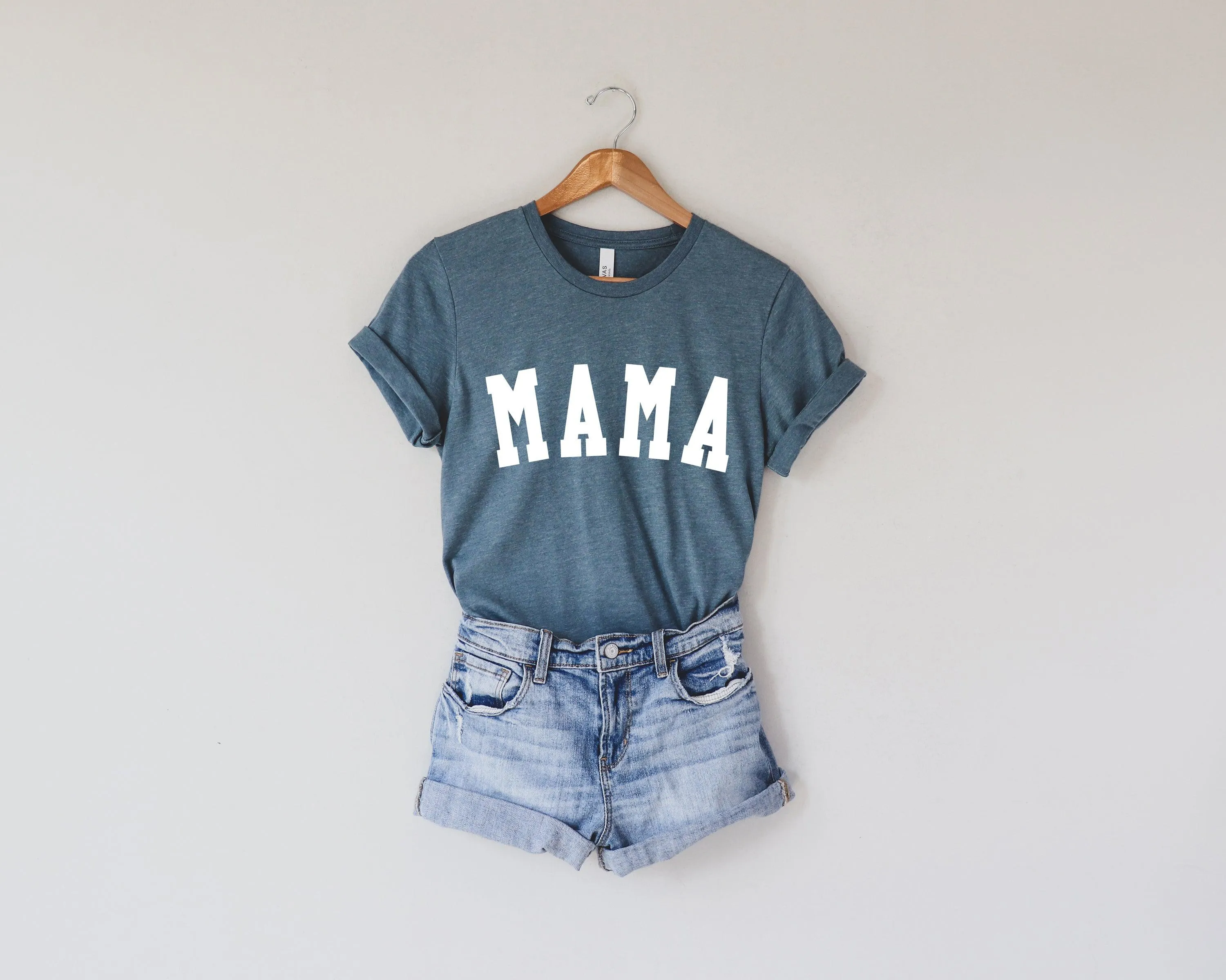 Mama Classic Soft Short Sleeve Shirts (Condensed Font)