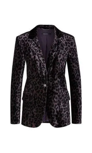 Marc Cain Collections Blazer in Leopard Velvet PC 34.17 W58 295