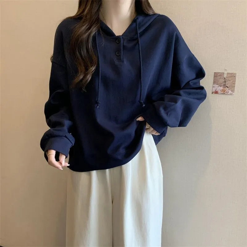 METAVERSMALL ins super fire sweater women's spring and autumn thin loose Korean version tide student versatile long-sleeved hoodie on clothes jacket