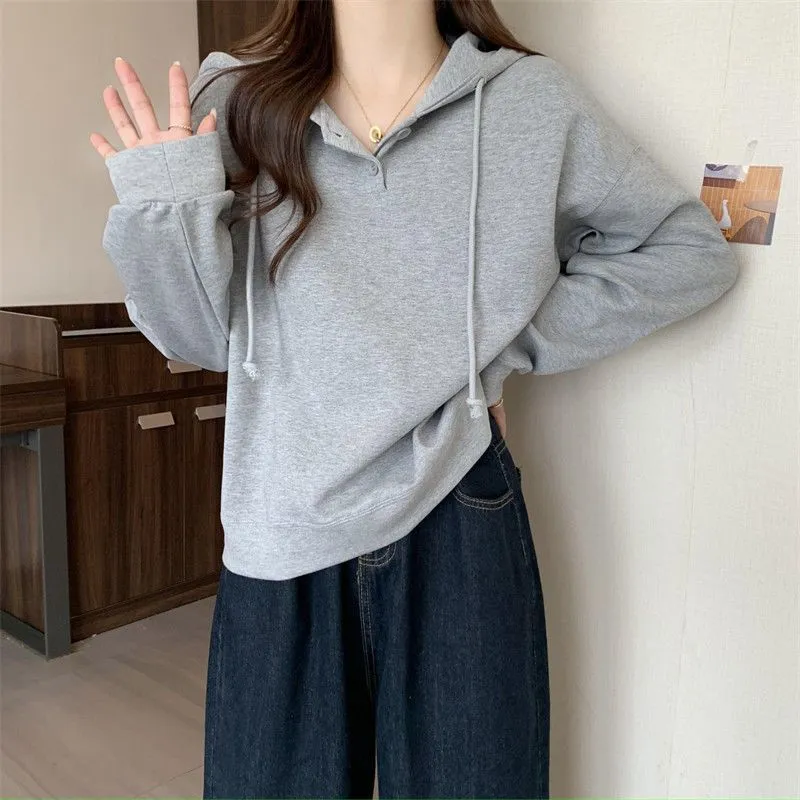 METAVERSMALL ins super fire sweater women's spring and autumn thin loose Korean version tide student versatile long-sleeved hoodie on clothes jacket