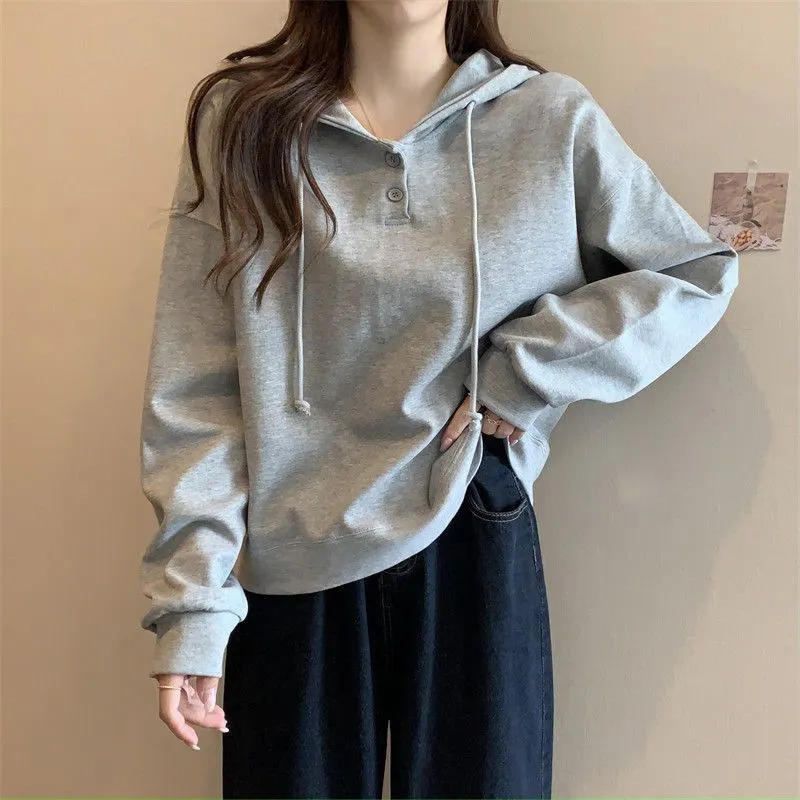 METAVERSMALL ins super fire sweater women's spring and autumn thin loose Korean version tide student versatile long-sleeved hoodie on clothes jacket