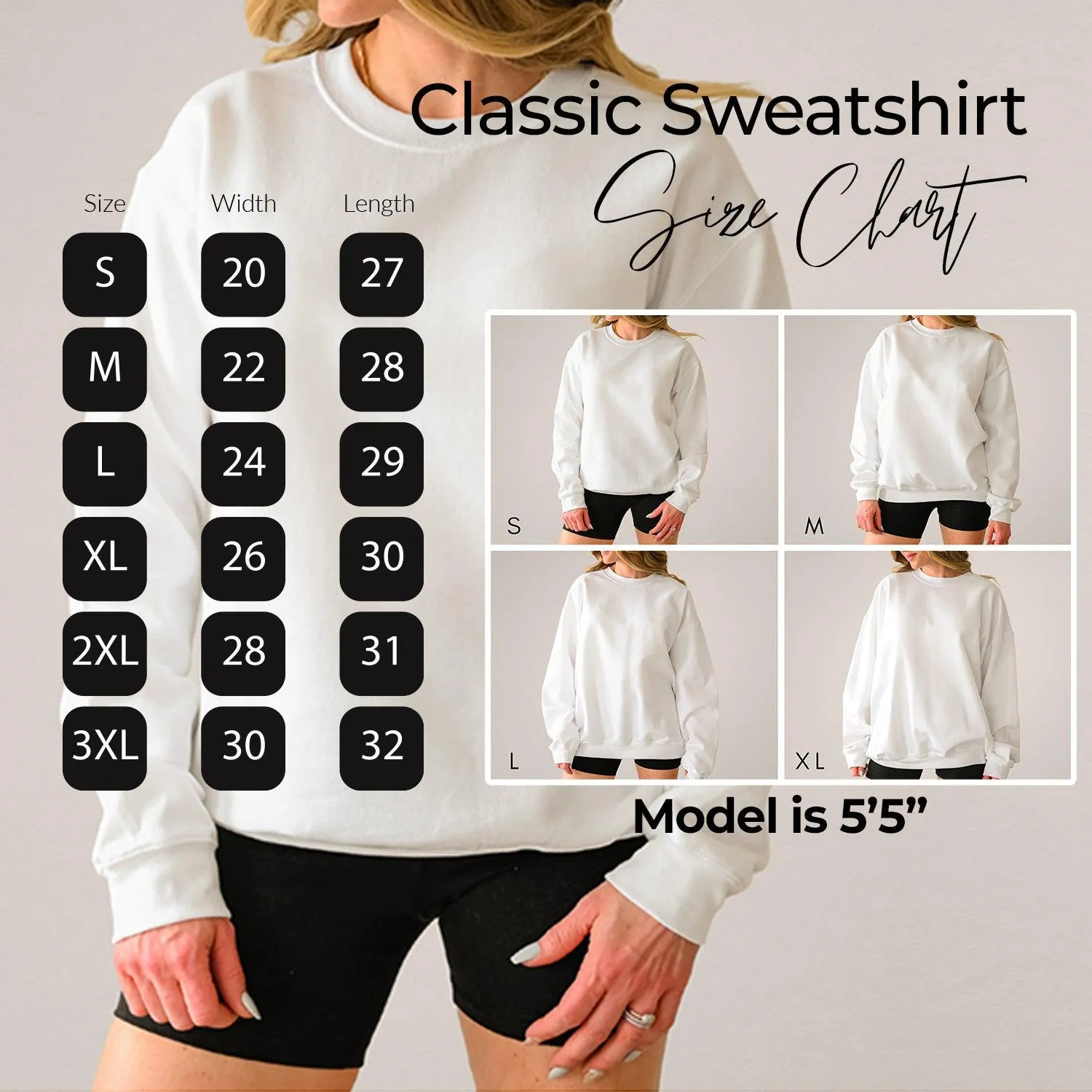 Mimi grandma Classic Soft Sweatshirt (Condensed font)