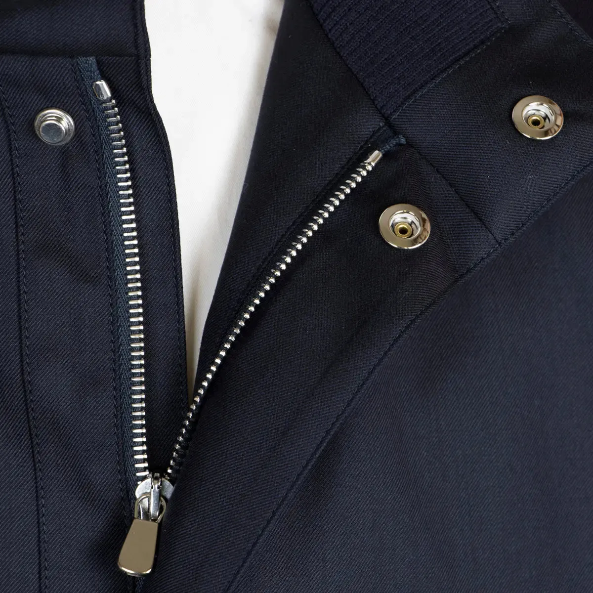 Navy Lightweight Wool Longline Overcoat