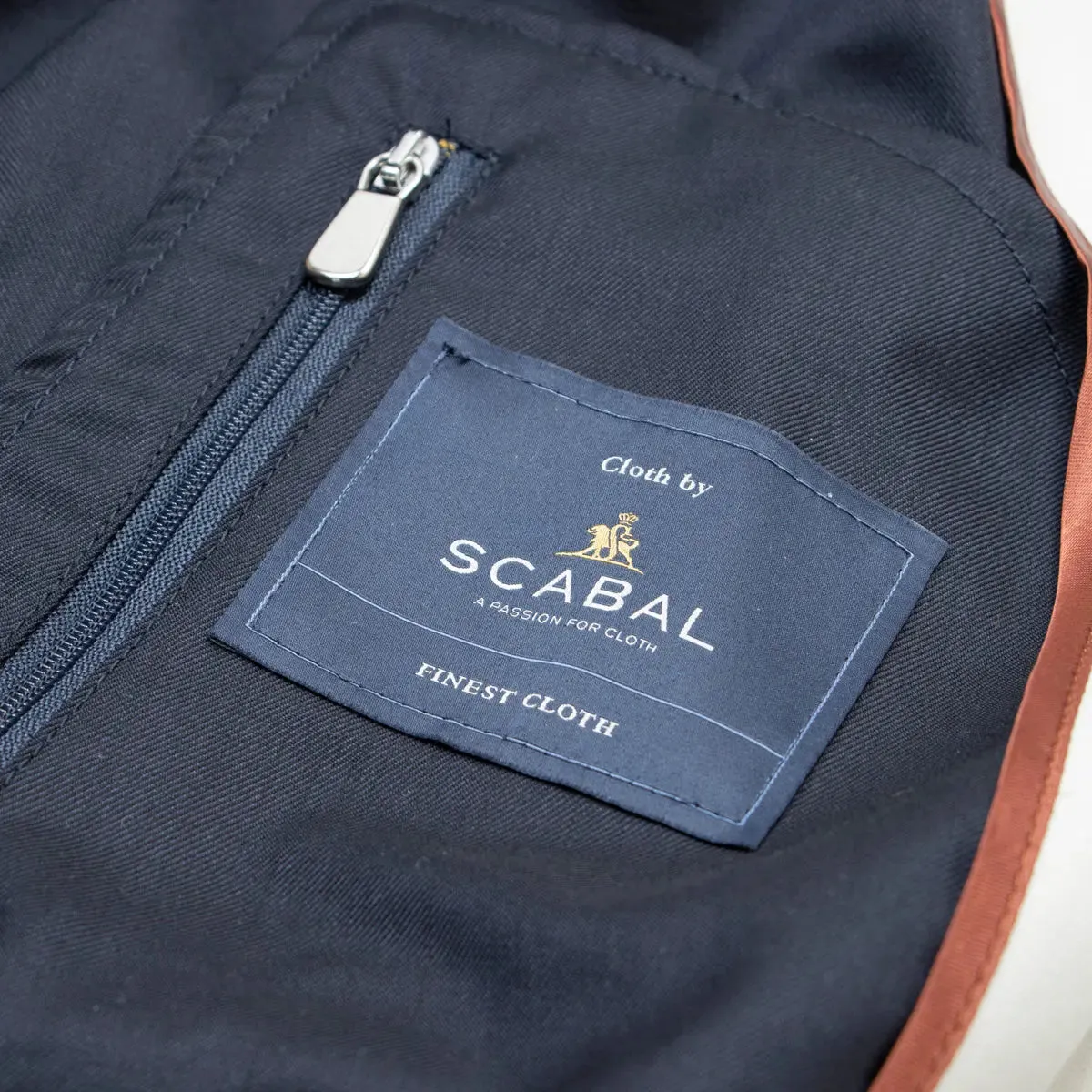 Navy Scabal Wool Lightweight Bomber Jacket