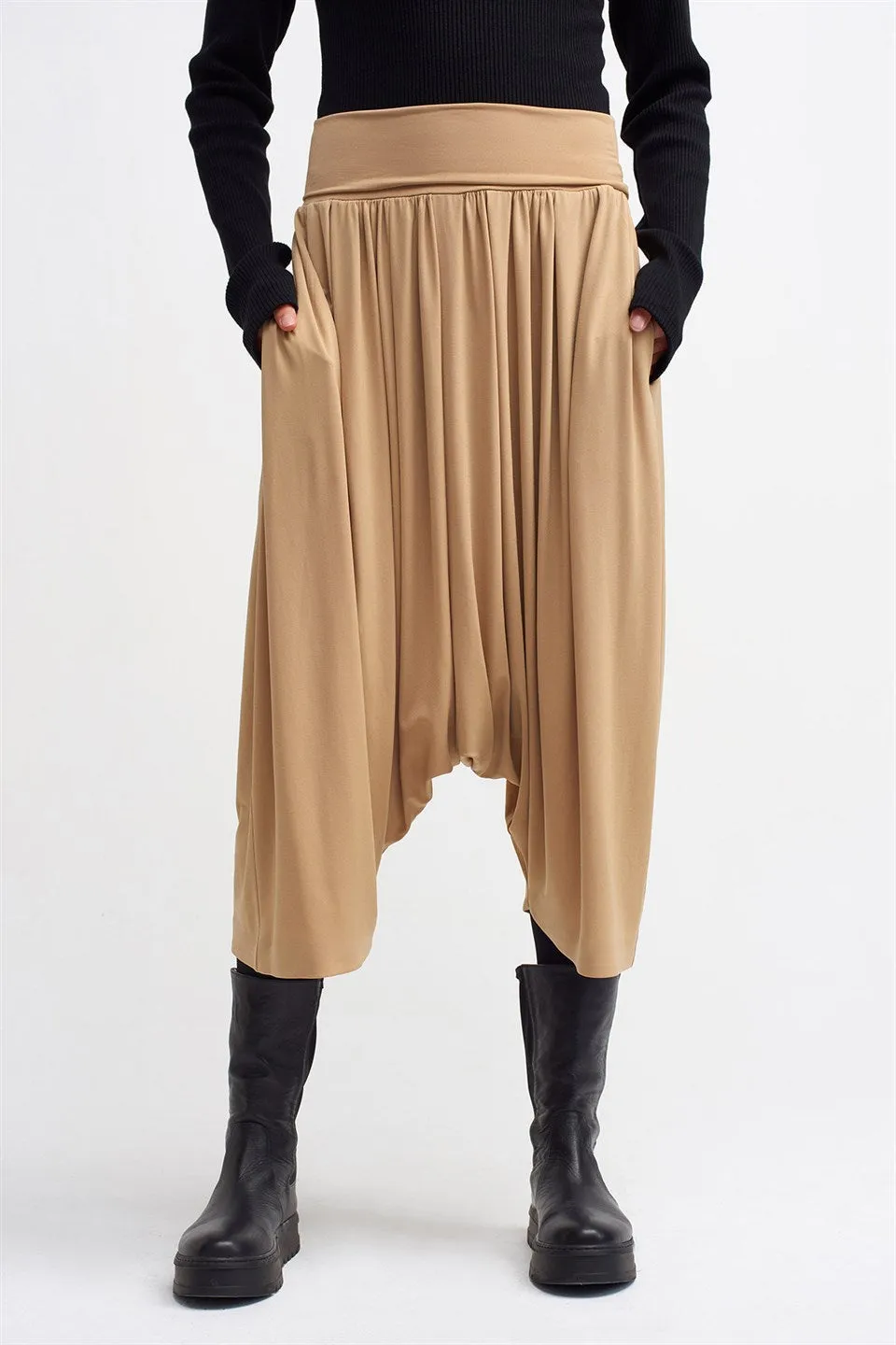 Nu High Waist Harem Trouser Nude