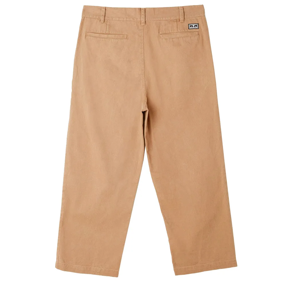 OBEY LOITER BIG FITS PANTS // KHAKI