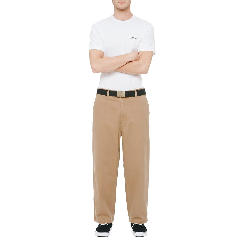 OBEY LOITER BIG FITS PANTS // KHAKI