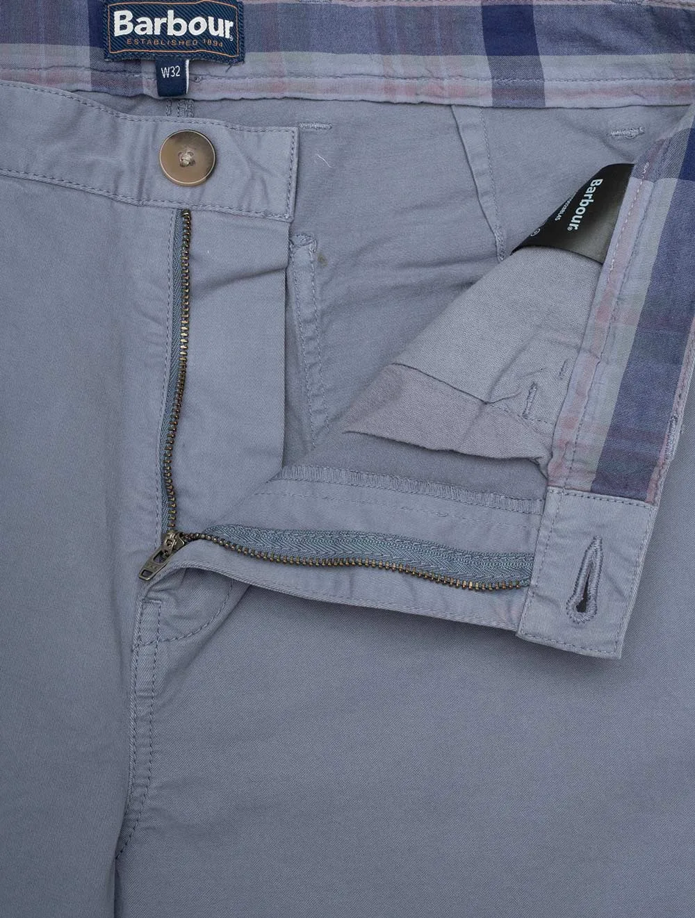 Overdyed Twill Shorts Washed Blue