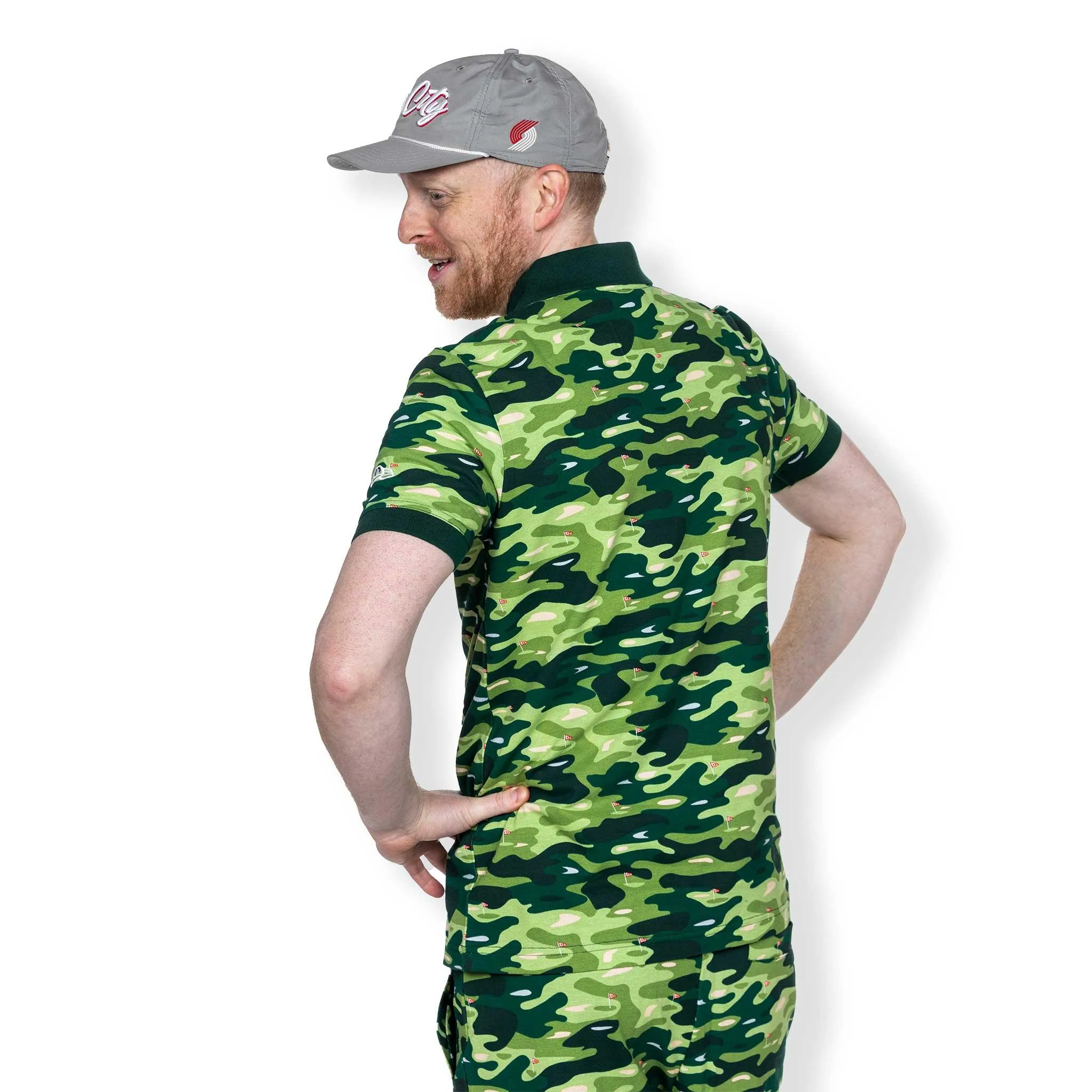 Portland Trail Blazers New Era Golf Camo Polo