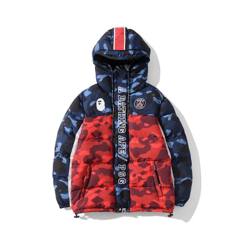 Shark Print Coat Ape Head Shark Coat Hooded Cotton Jacket Thin