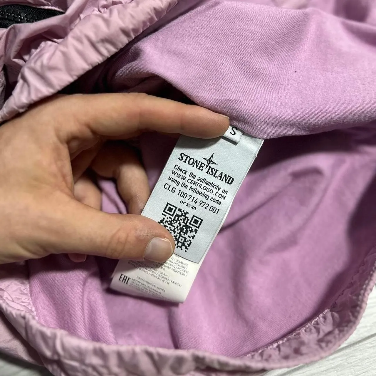 Stone Island Pink Crinkle Reps Jacket