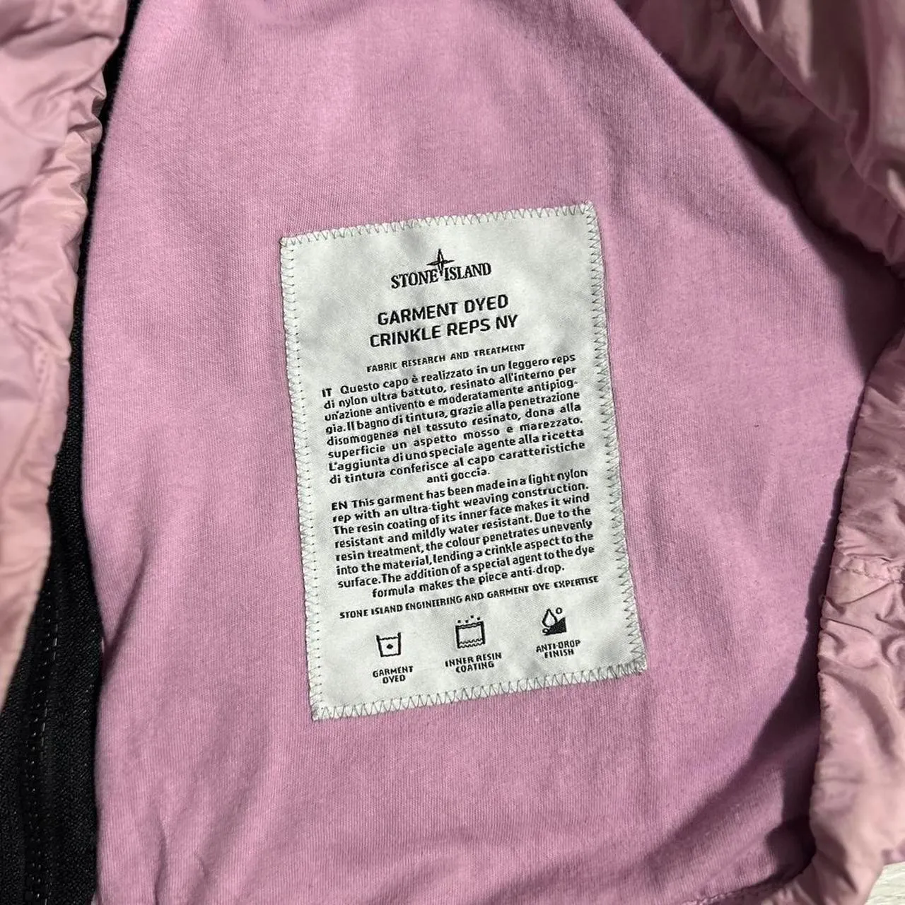 Stone Island Pink Crinkle Reps Jacket