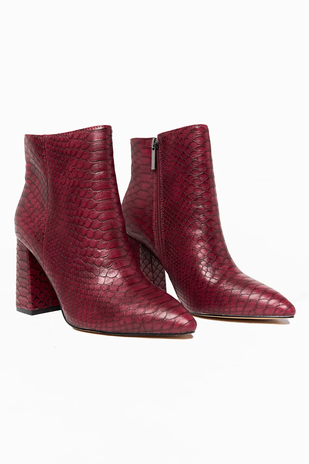 Veronica Booties - Wine Snake