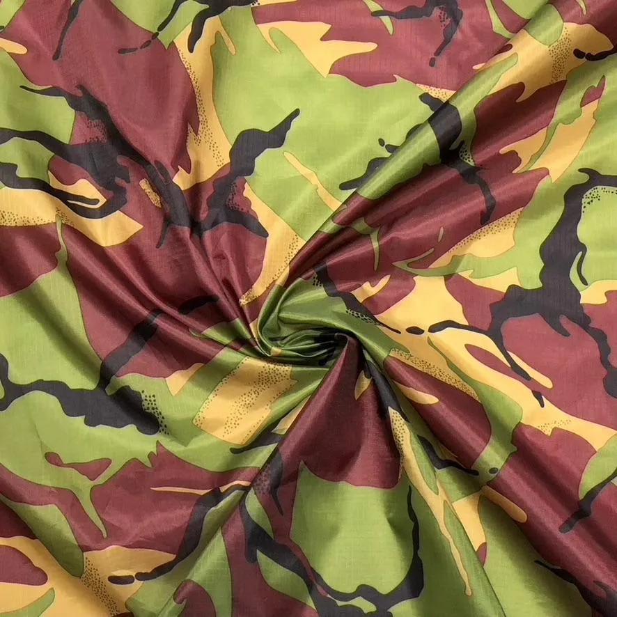 Water Resistant Camouflage Ripstop Fabric